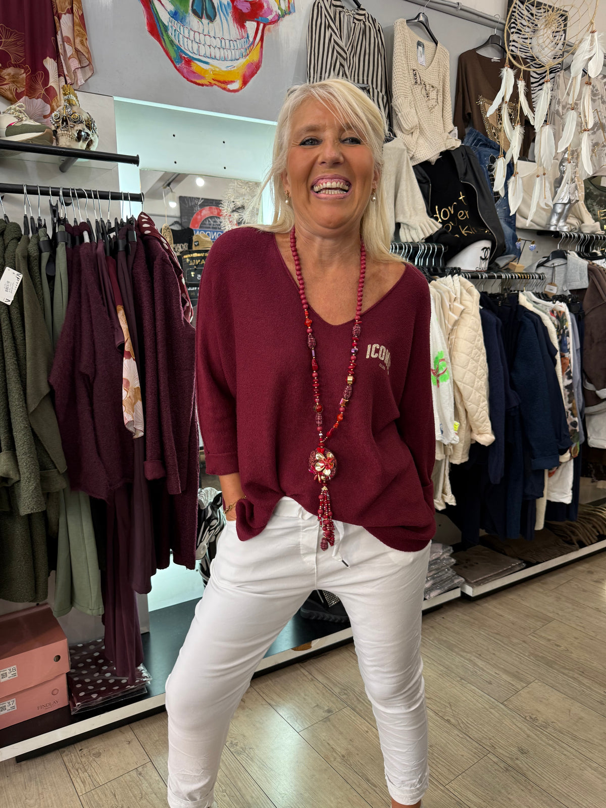 Pull iconic bordeaux