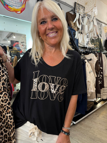 T shirt GT love noir