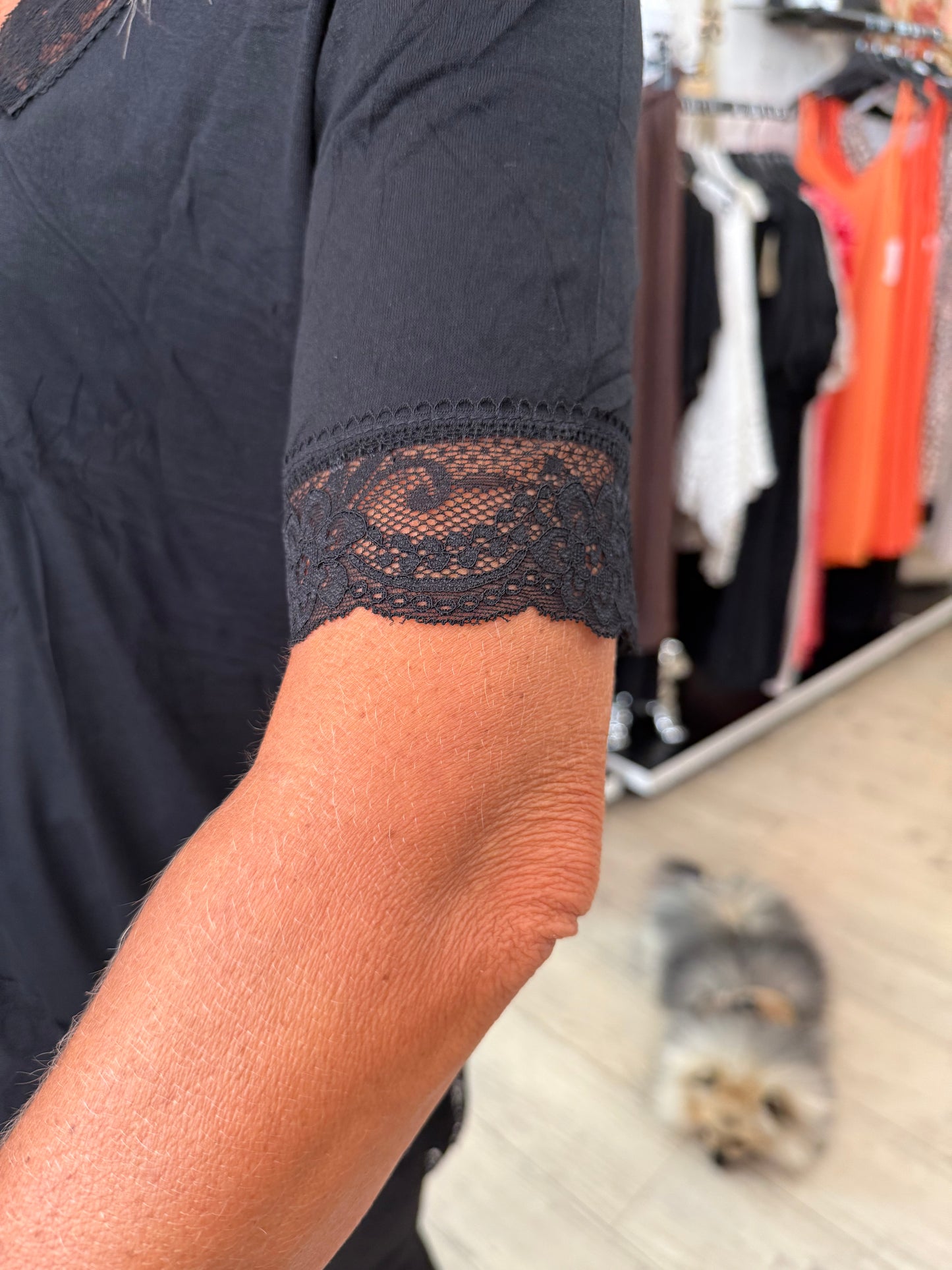 Top dentelle noir Enzo
