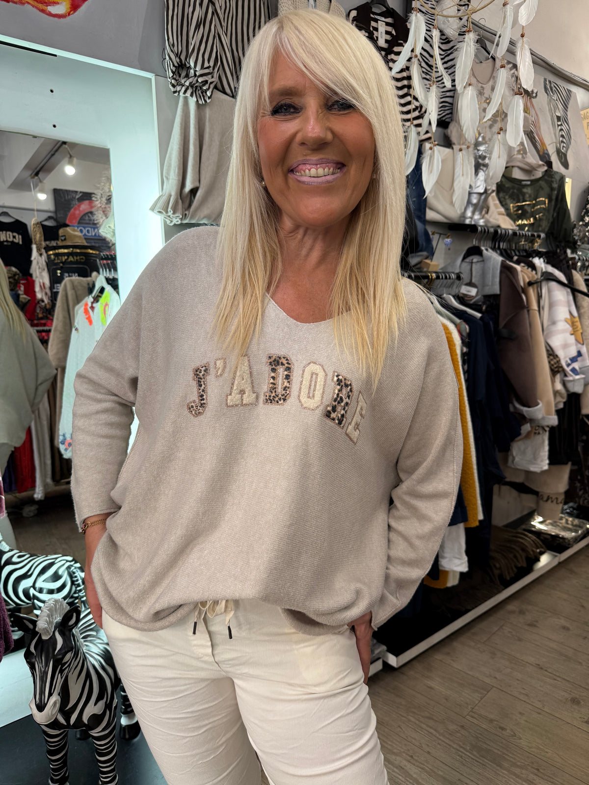 Pull j adore beige