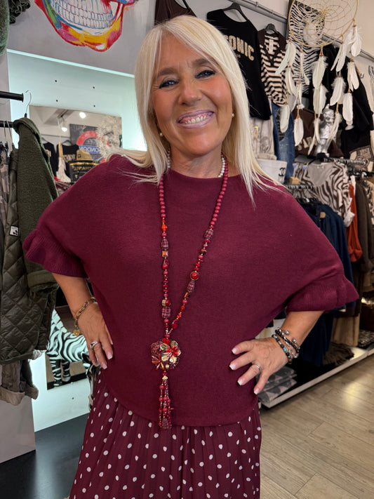 Pull calista bordeaux