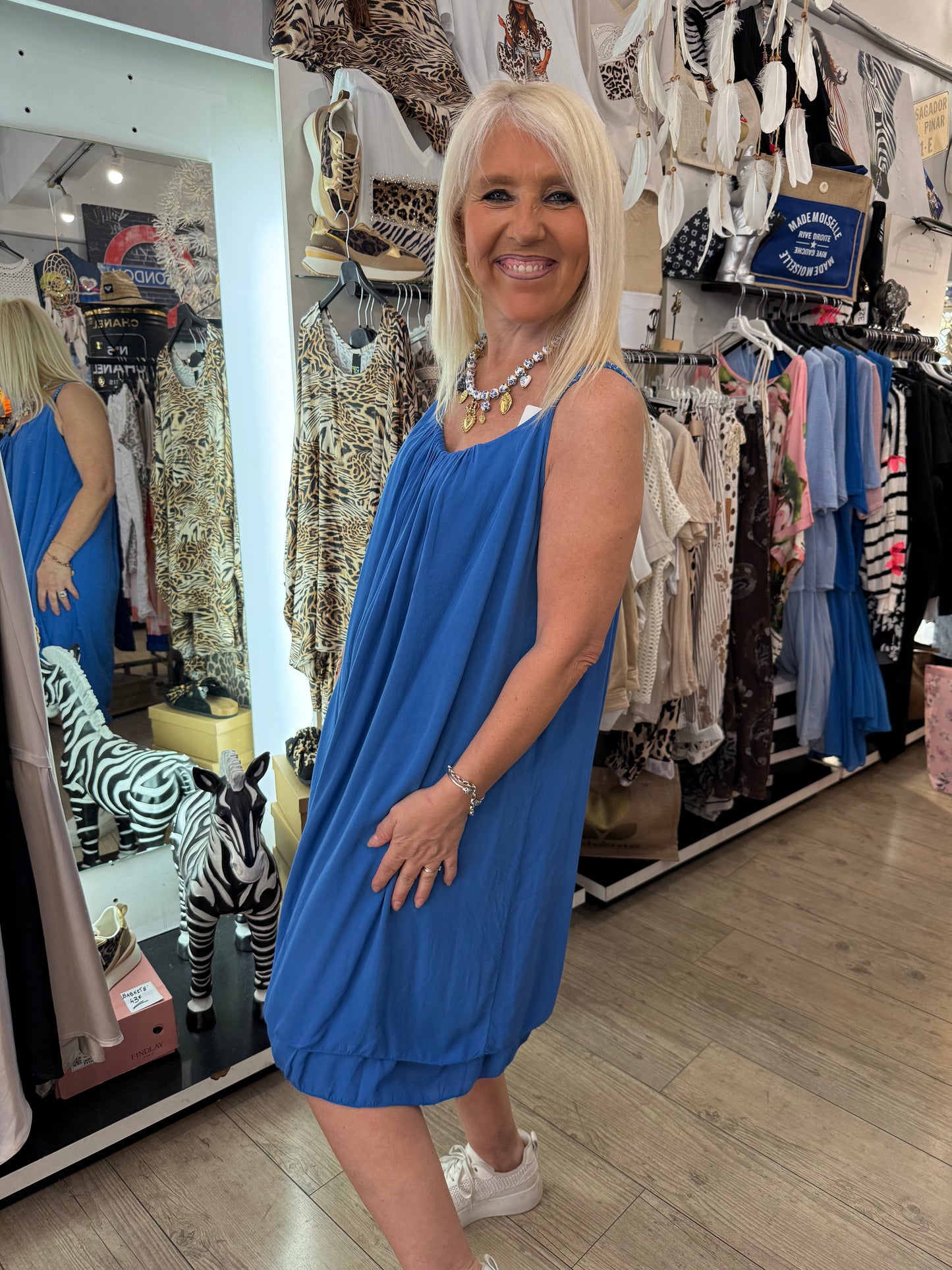 Robe ballon bleue