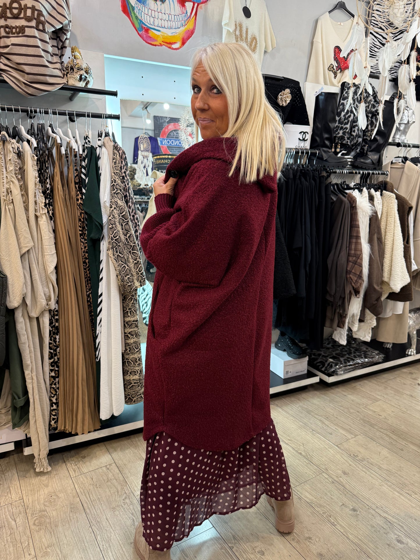 Manteau Vicky bordeaux