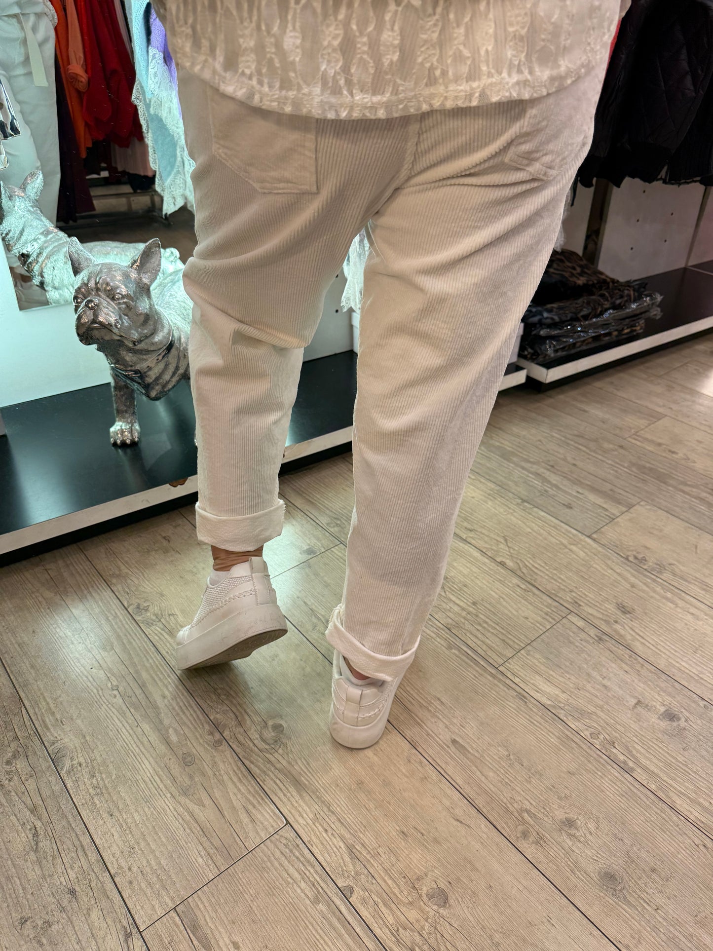 Pantalon velours blanc