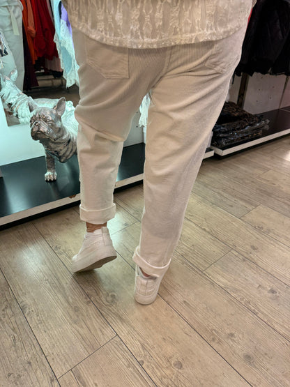 Pantalon velours blanc
