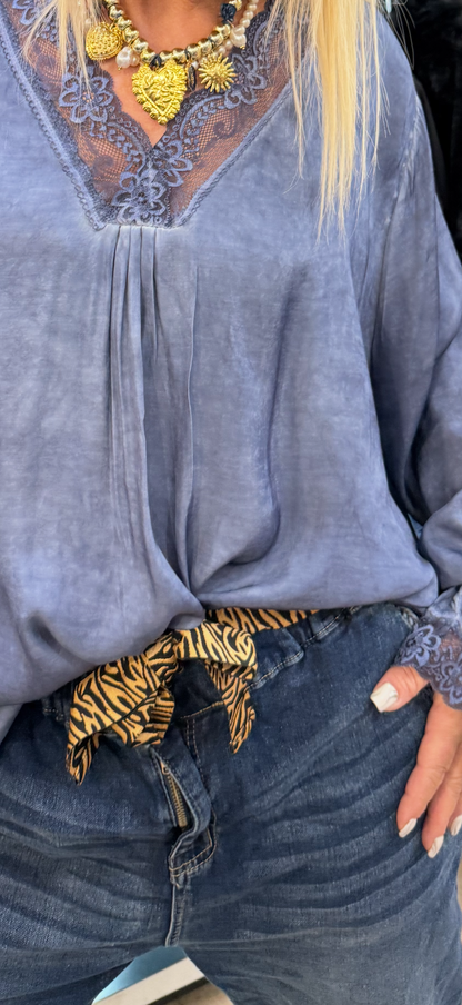 Jean ceinture zèbre