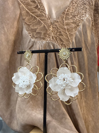 Boucle oreille fleurs