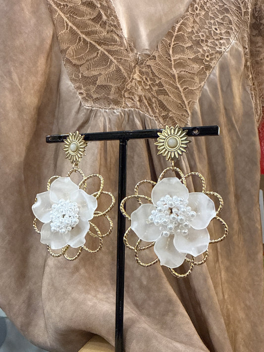 Boucle oreille fleurs