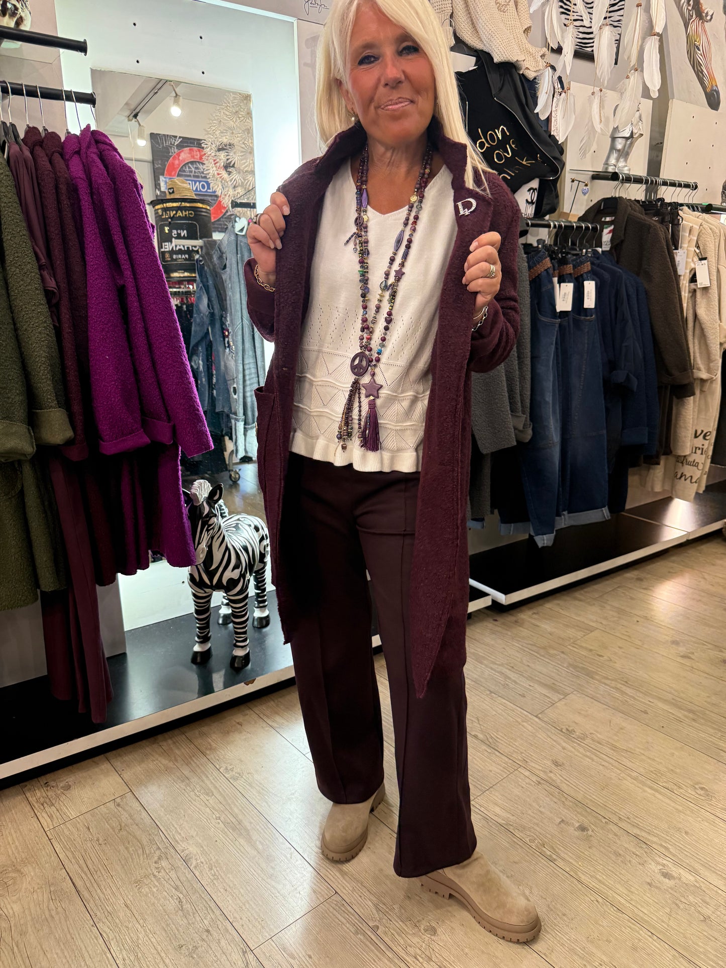 Pantalon Leslie Bordeaux