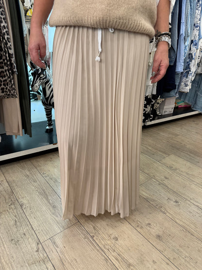 Jupe plissée beige gde taille