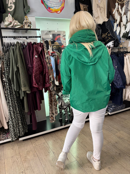 Veste coup de vent vert