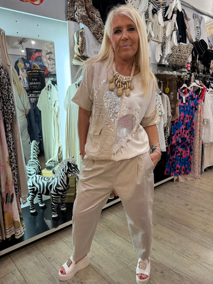Pantalon Bily beige