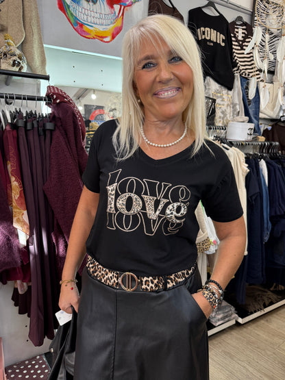 T shirt love noir