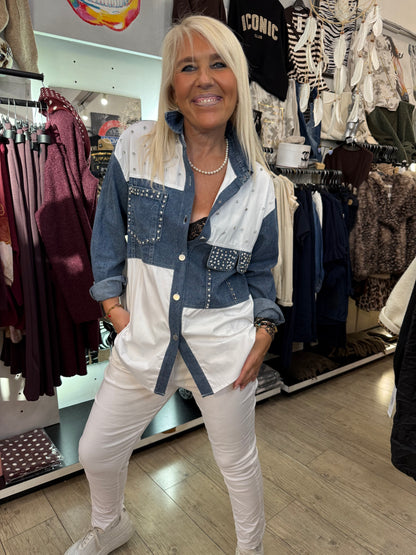 Tunique strass jean