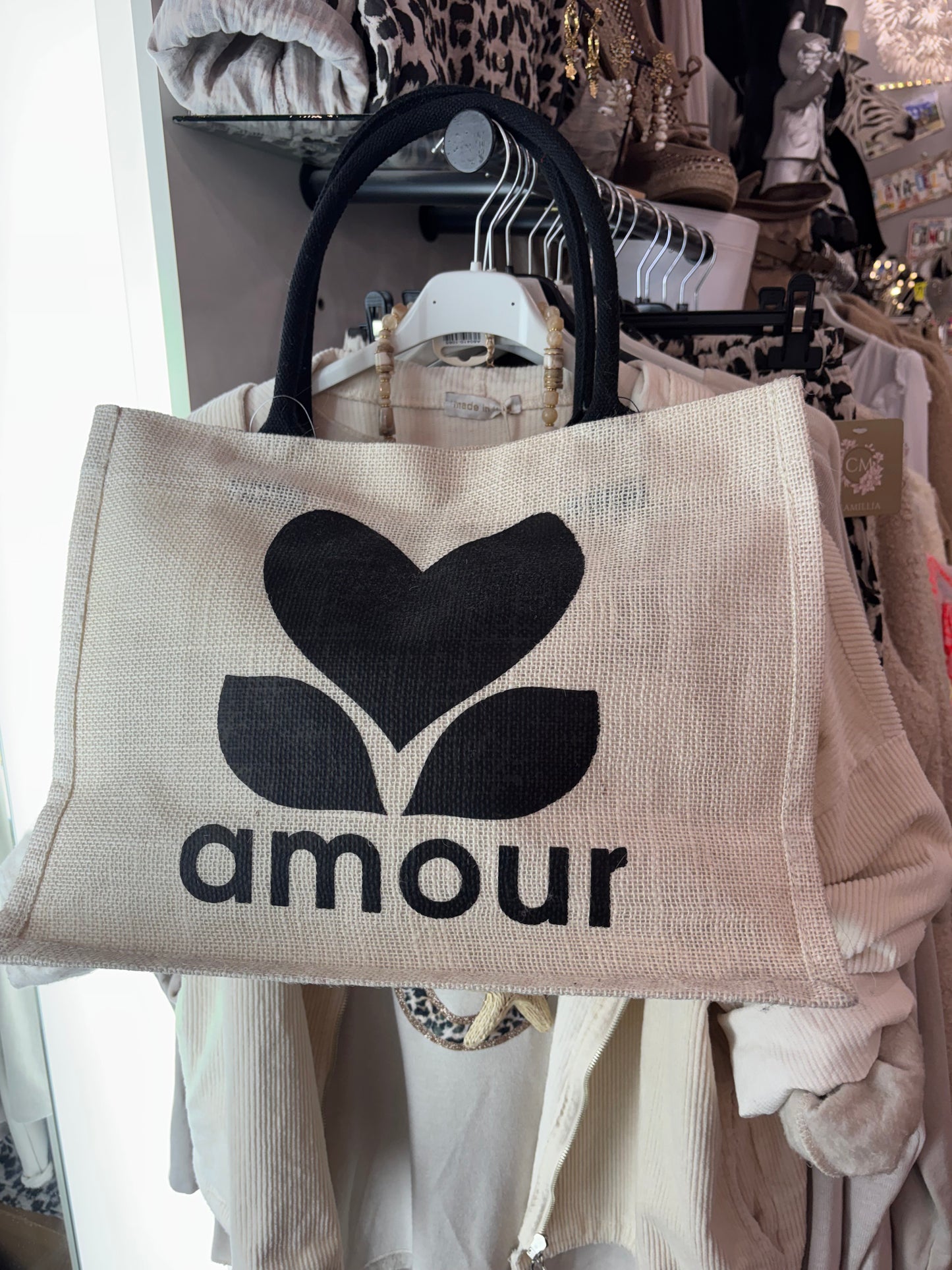 Sac amour beige
