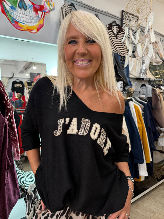 Pull j adore noir