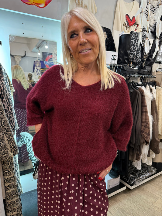 Pull sherazade bordeaux