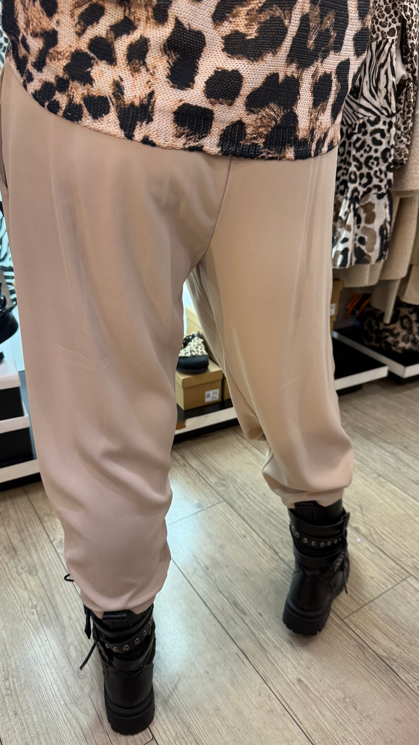 Pantalon fluide beige