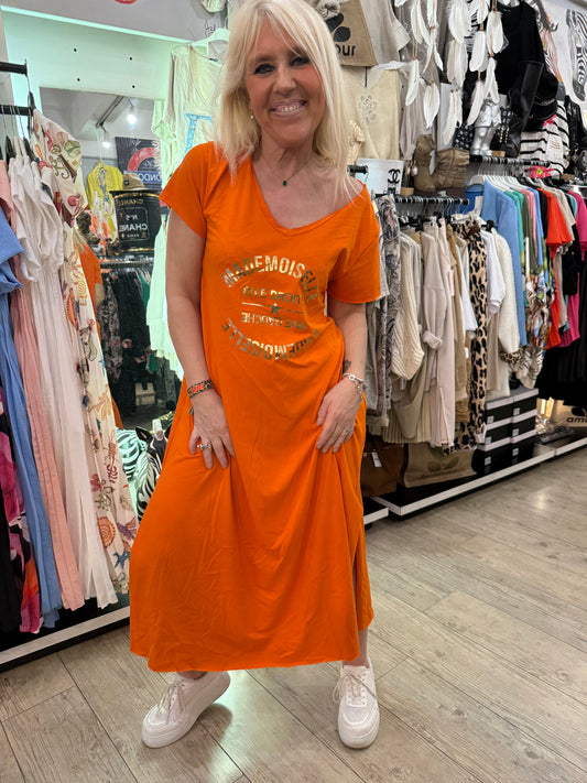 Robe mademoiselle orange