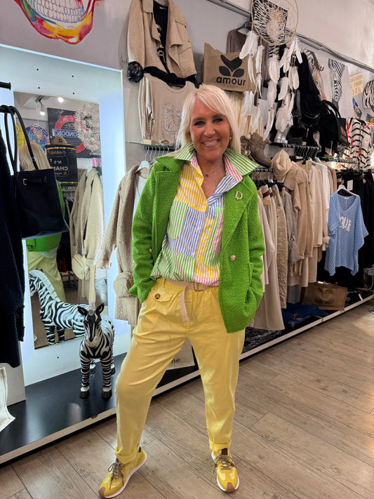Veste bouclette verte