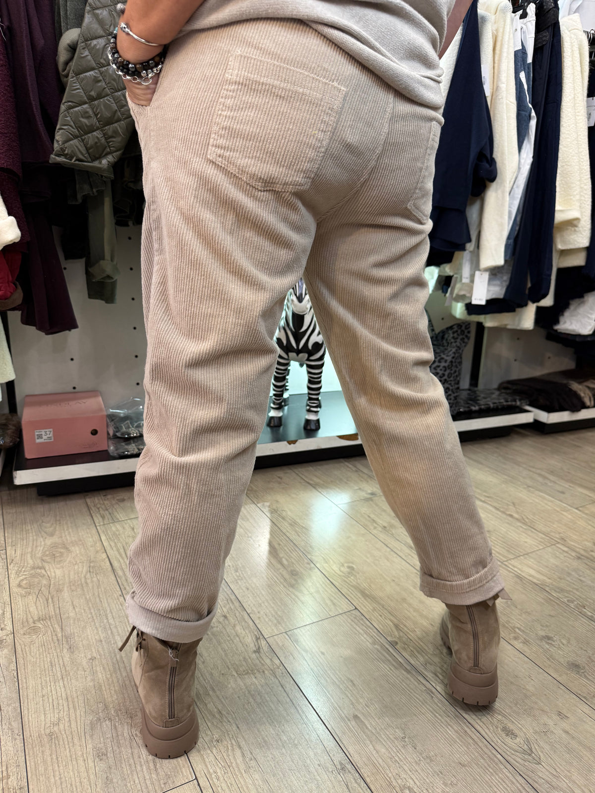 Pantalon velours beige