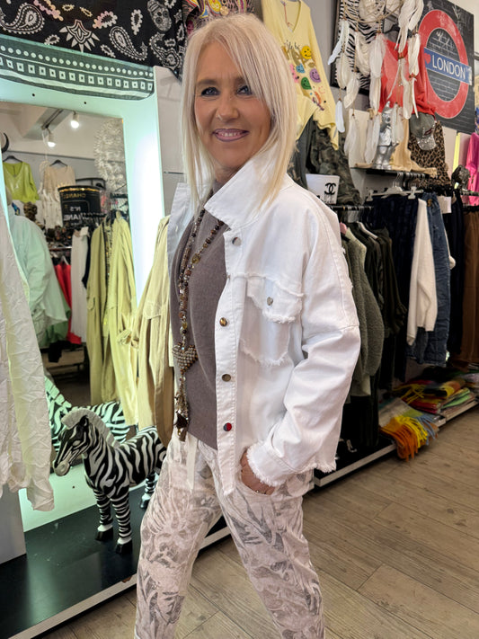 Veste jean blanche