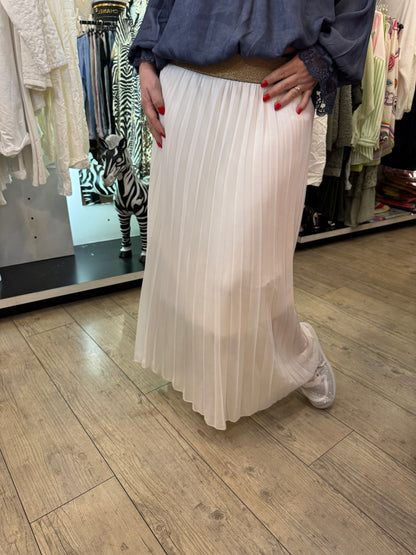Jupe plissée blanche gde  taille