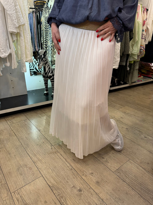 Jupe plissée blanche gde  taille