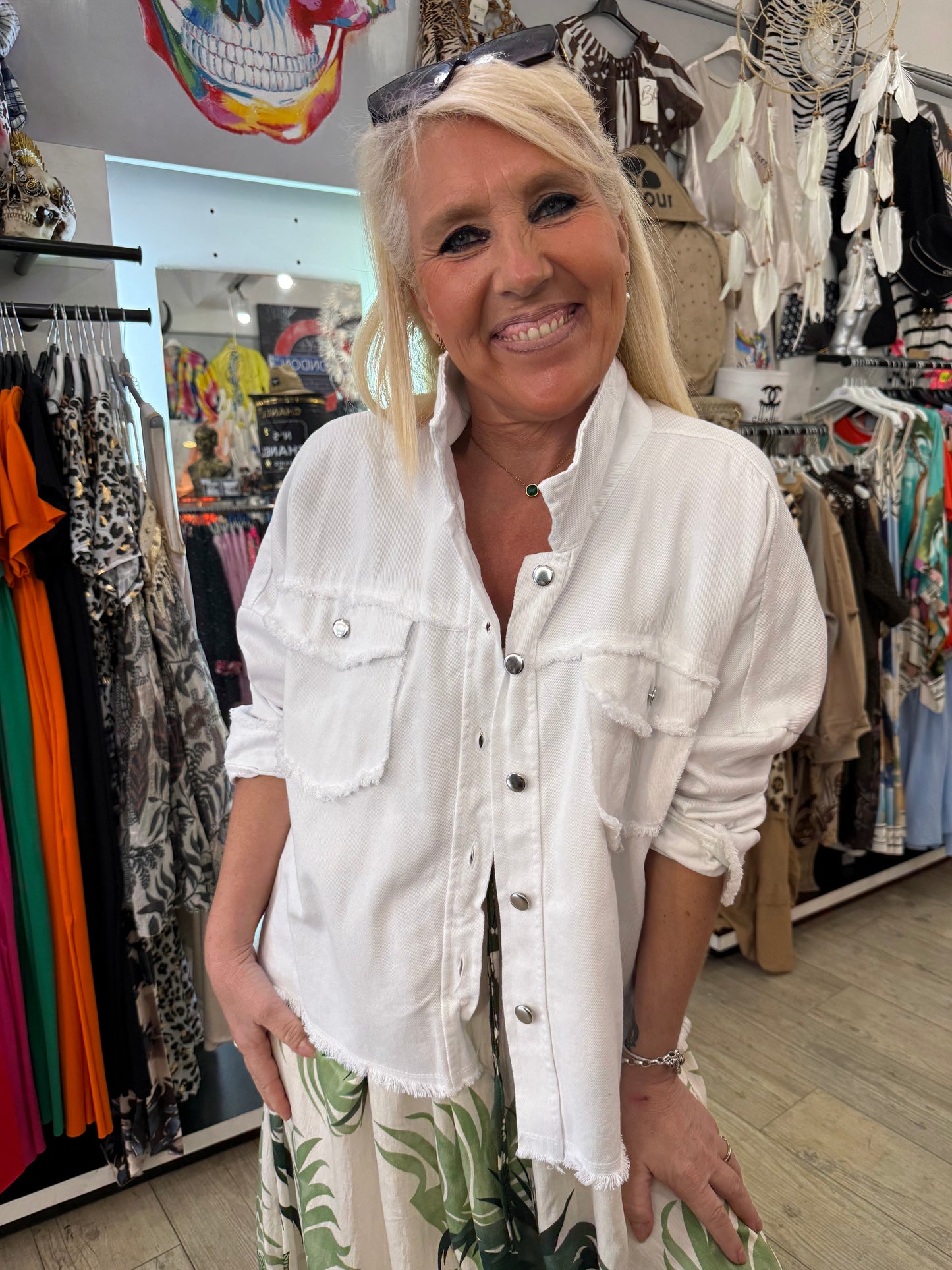 Veste jean blanche