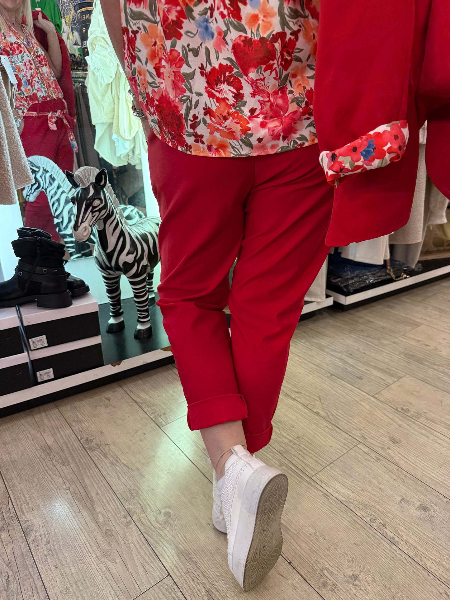 Pantalon magique Émilie rouge