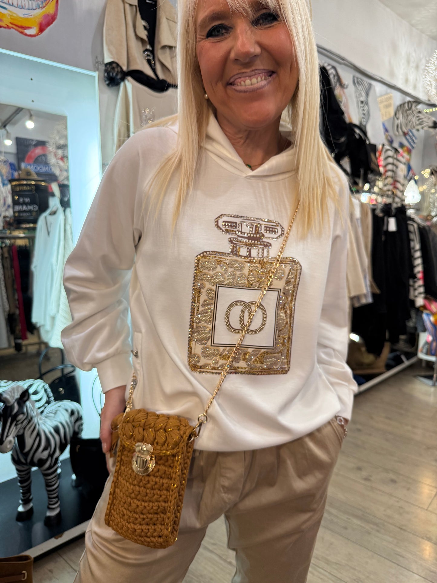 Sac crochet camél