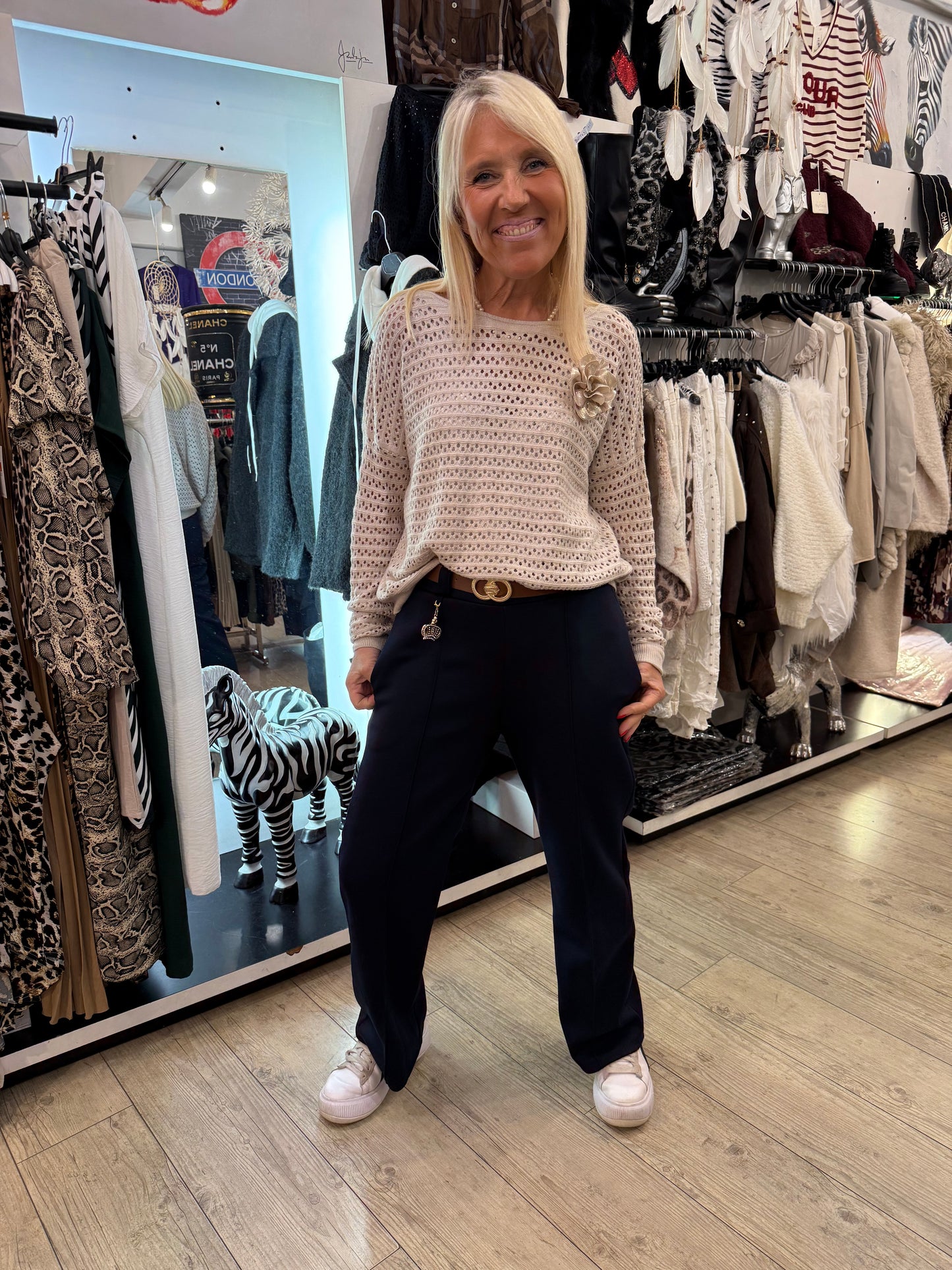 Pantalon couronne marine