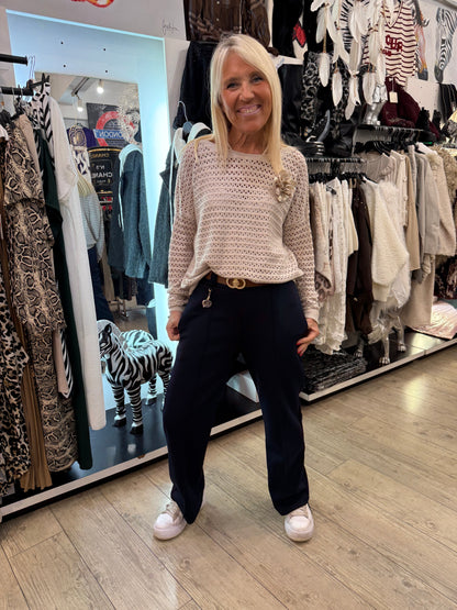 Pantalon couronne marine