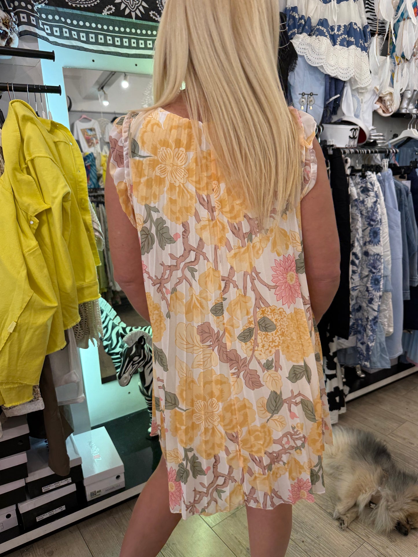 Robe fleurie jaune