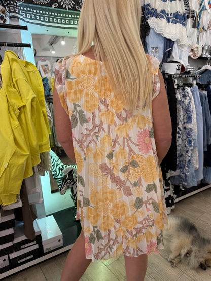 Robe fleurie jaune