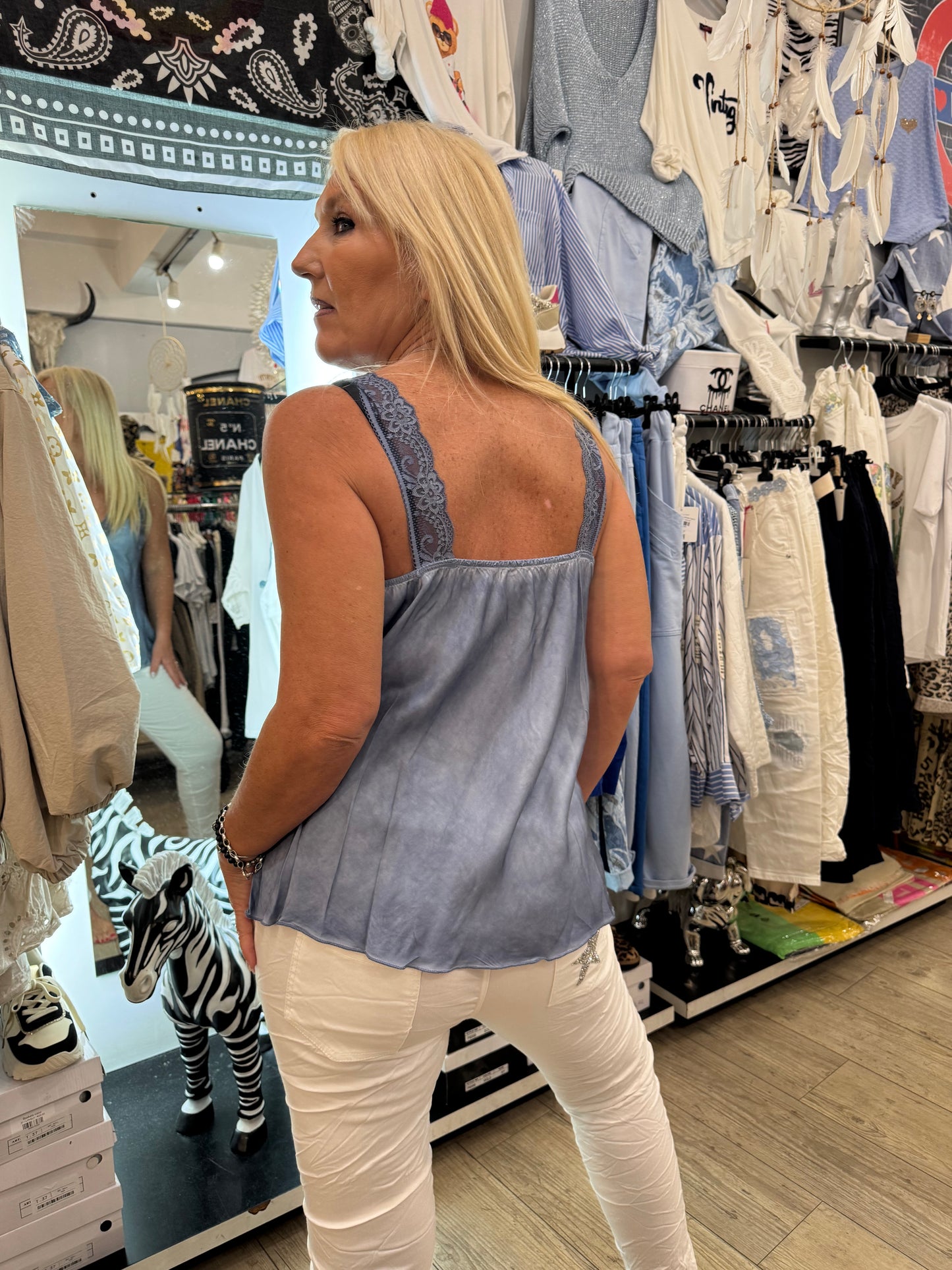 Top dentelle jean