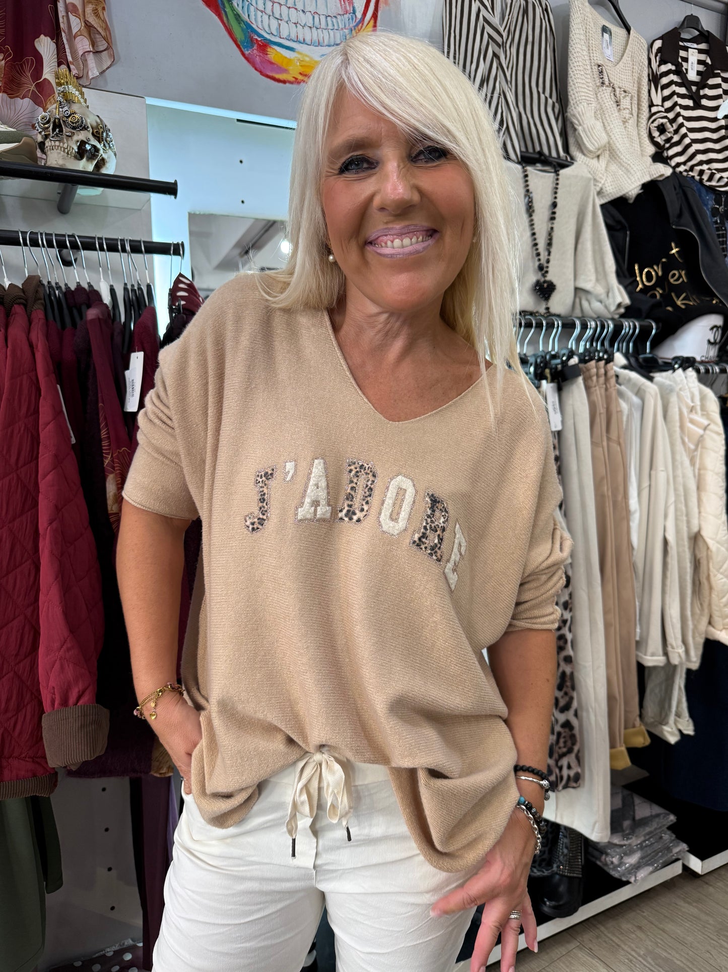 Pull j adore camél