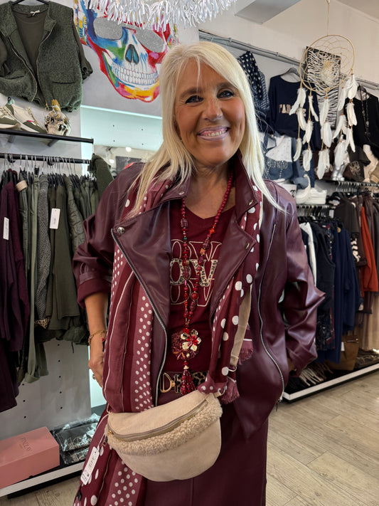Veste perfecto Bordeaux