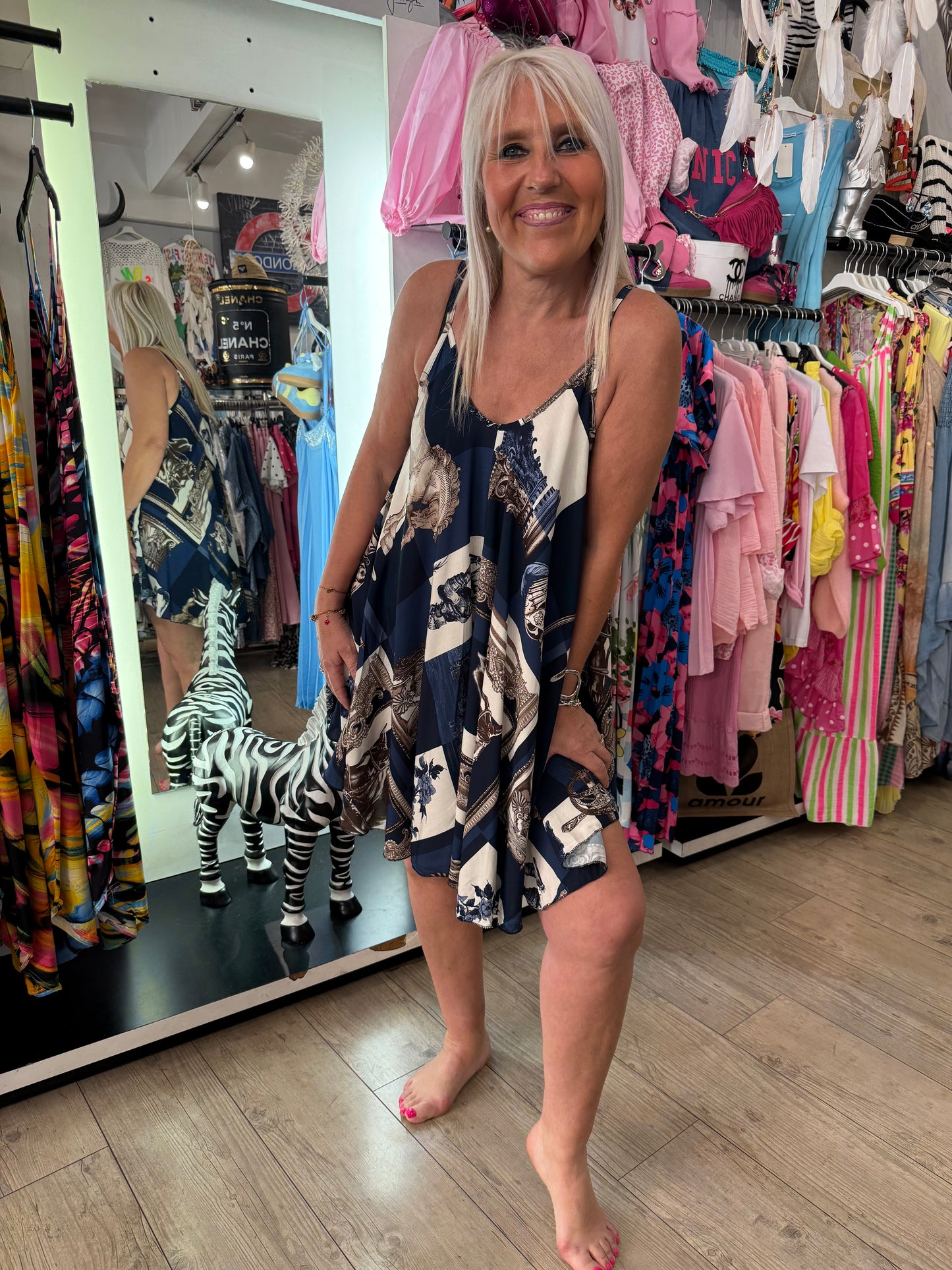 Robe valerie horse marine