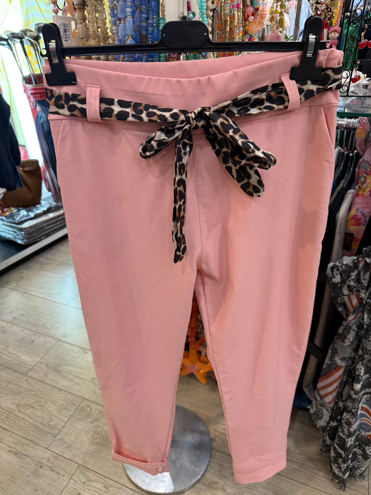 Pantalon ceinture Léo rose GT