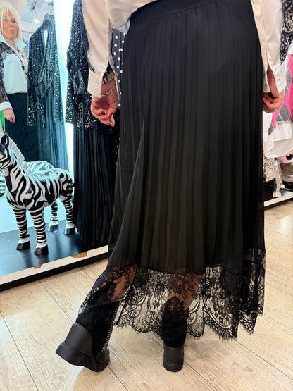 Jupe noire dentelle Lucie