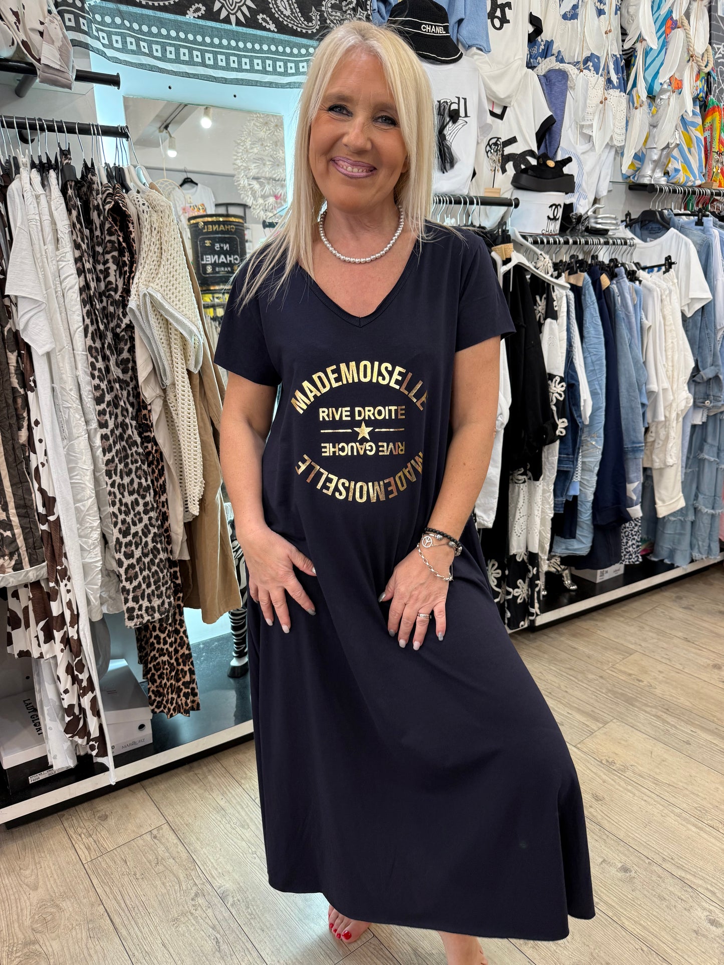 Robe t shirt mademoiselle marine
