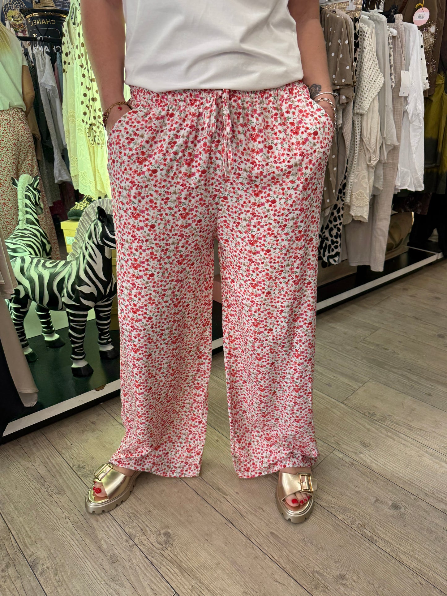 Pantalon suzie  rouge