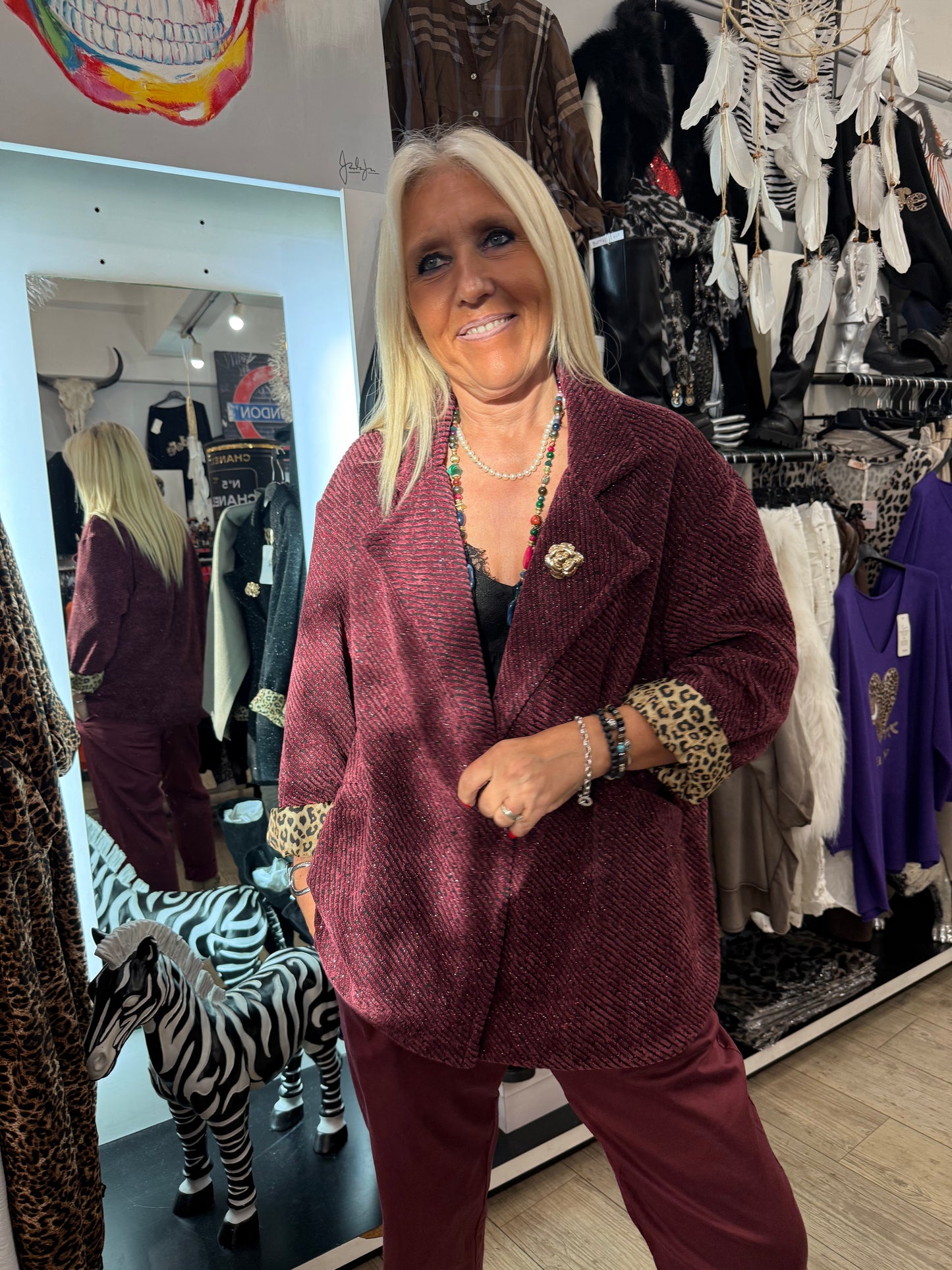 Veste gloria bordeaux