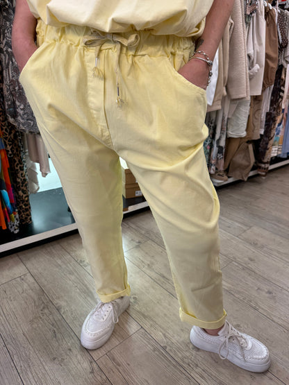 Pantalon magique gde taille jaune