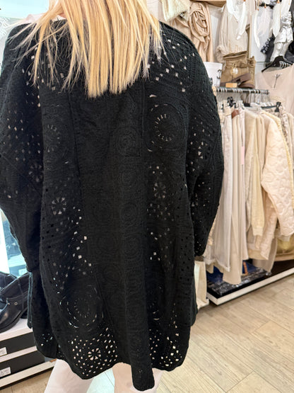Veste crochet noir