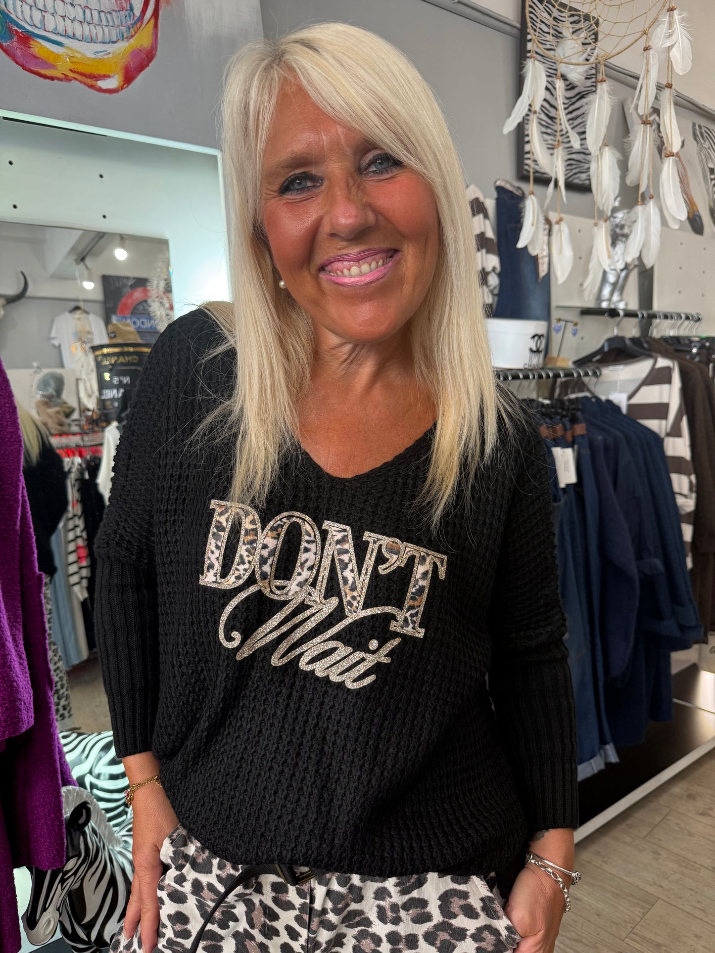 Pull torsade noir