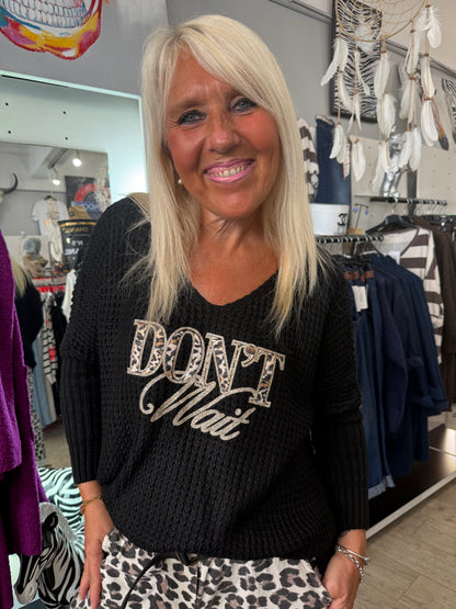 Pull torsade noir
