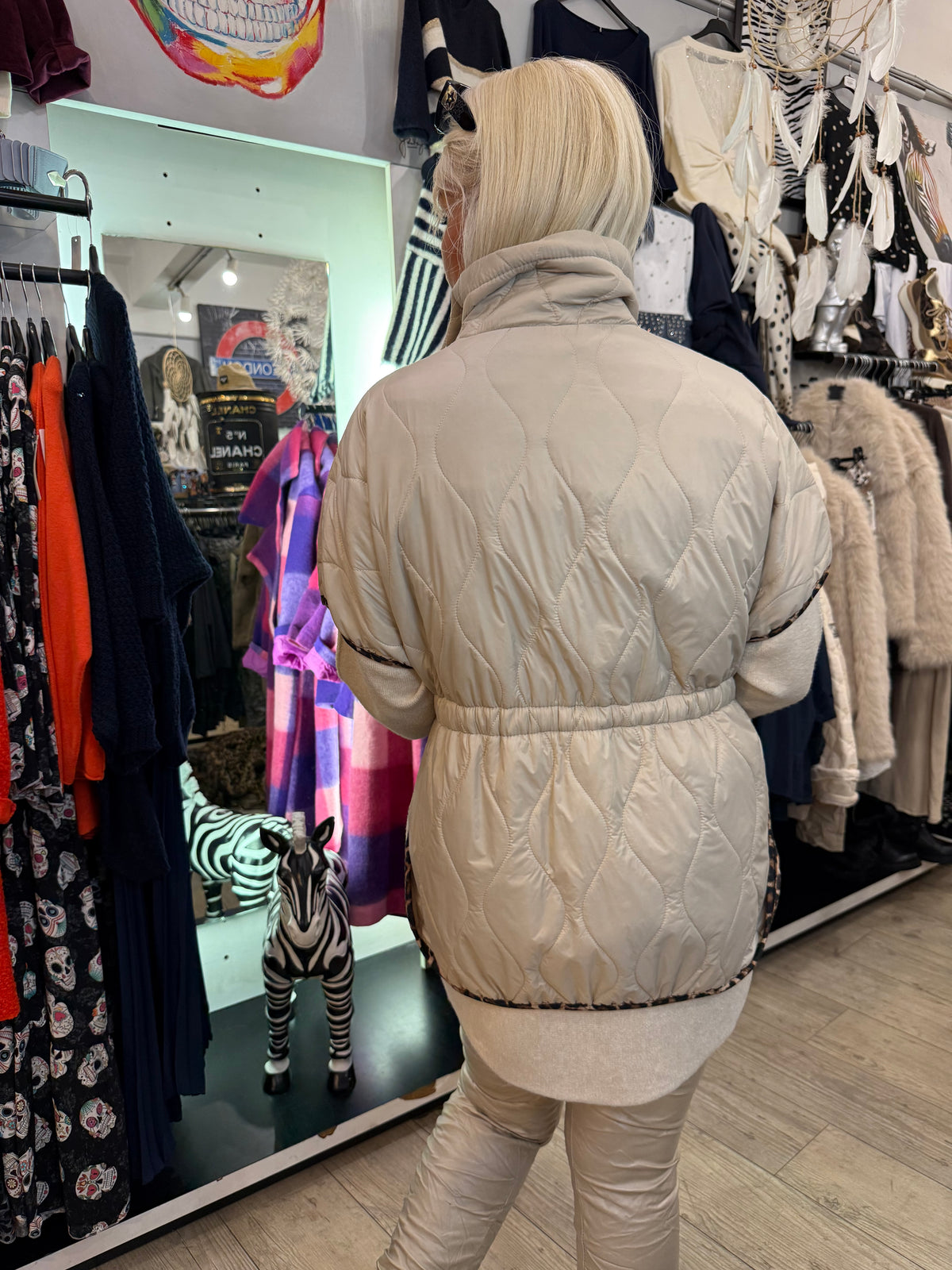 Doudoune sans manche beige
