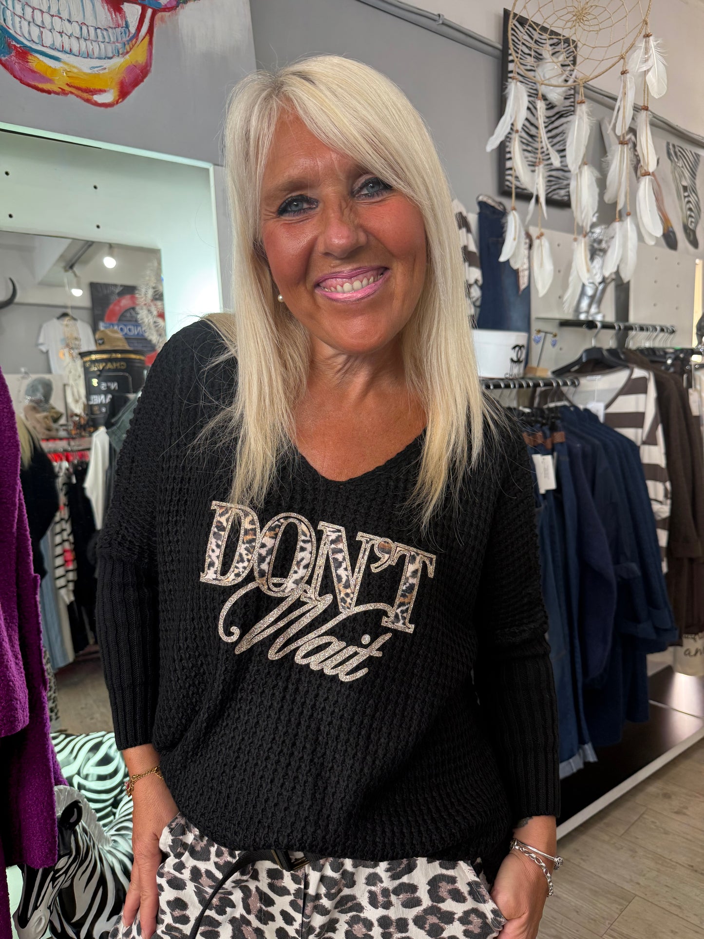 Pull torsade noir